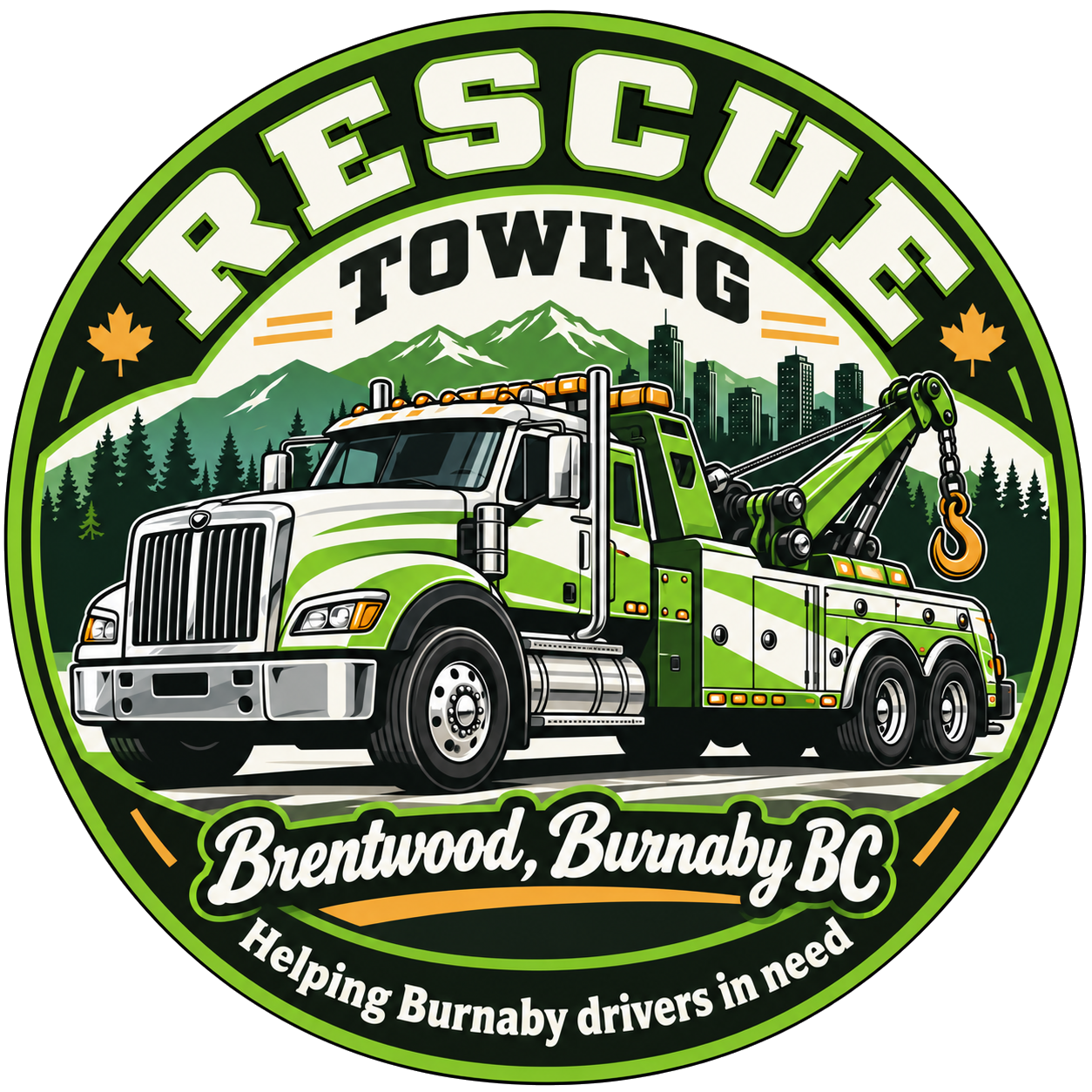 Rescue Towing Brentwood Burnaby BC logo